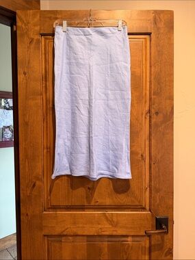 Anthropologie sky blue straight line skirt